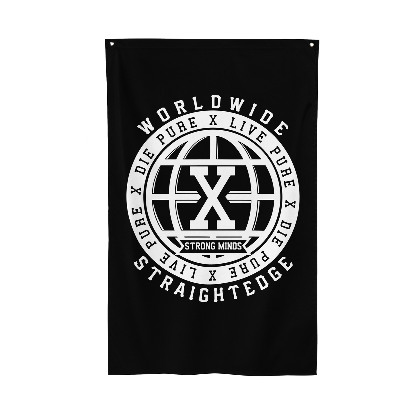 Worldwide Wall Flag (Black)