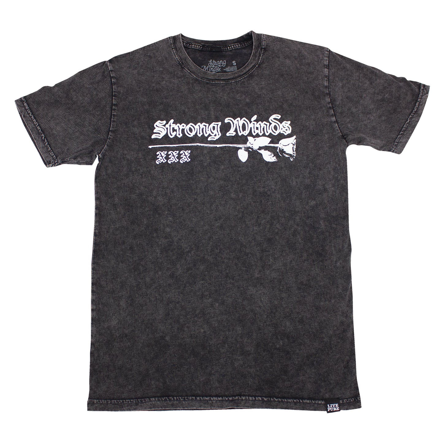 Mineral Wash Rose Tee Front