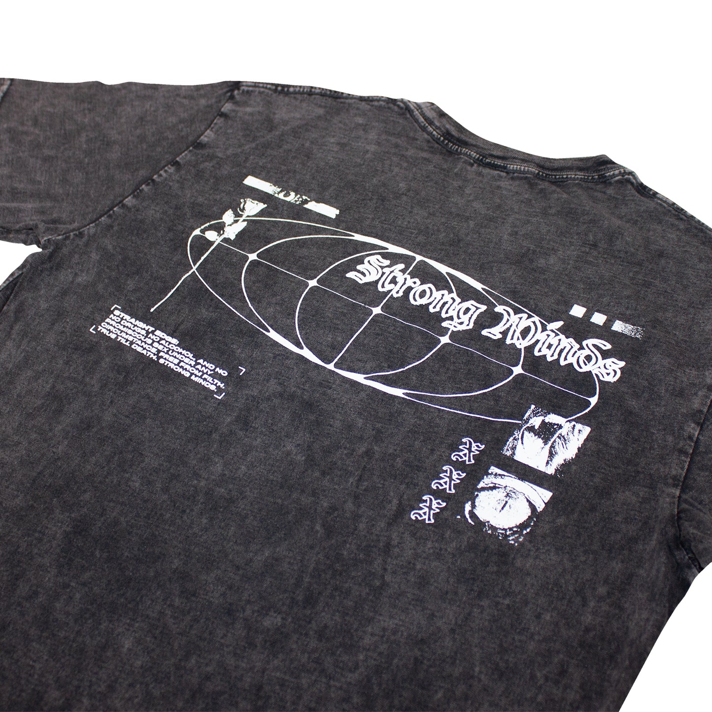 Mineral Wash Rose Tee Detail