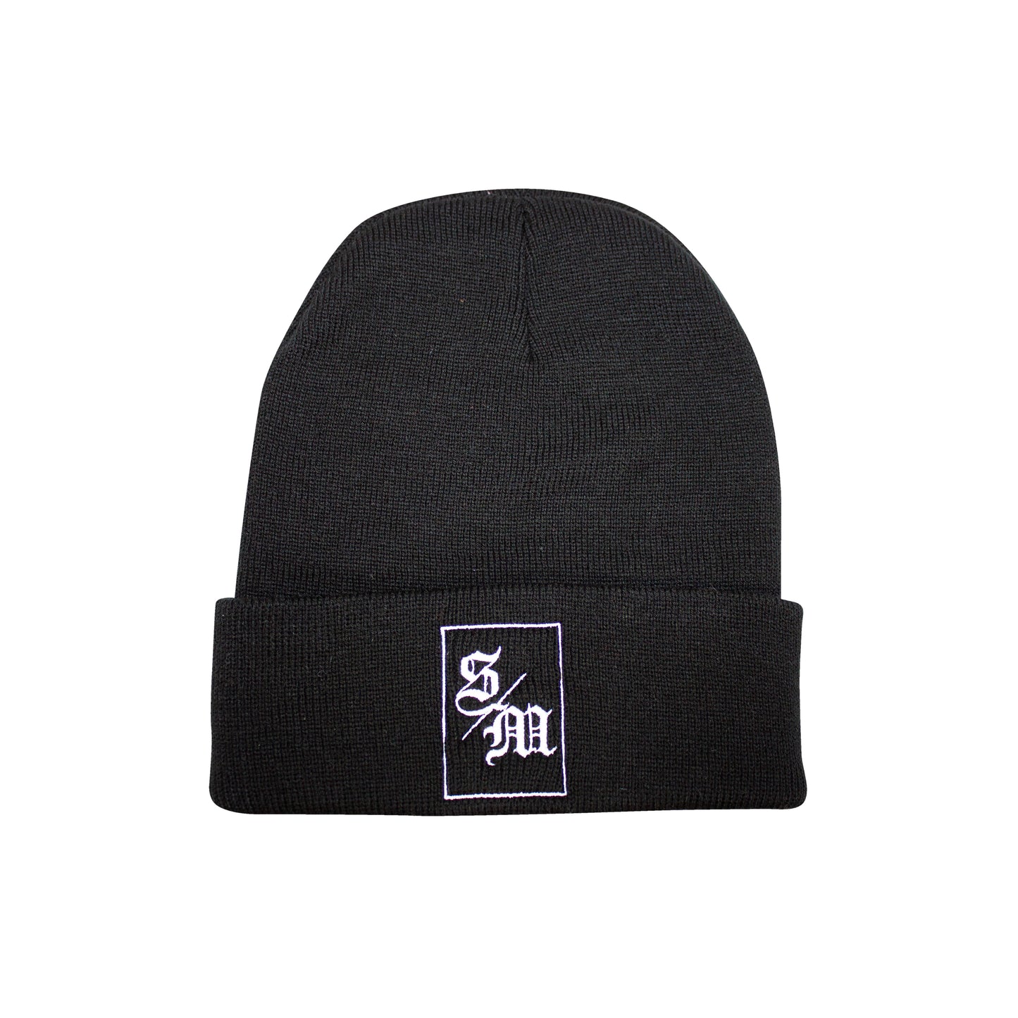 SM Initials Black Beanie