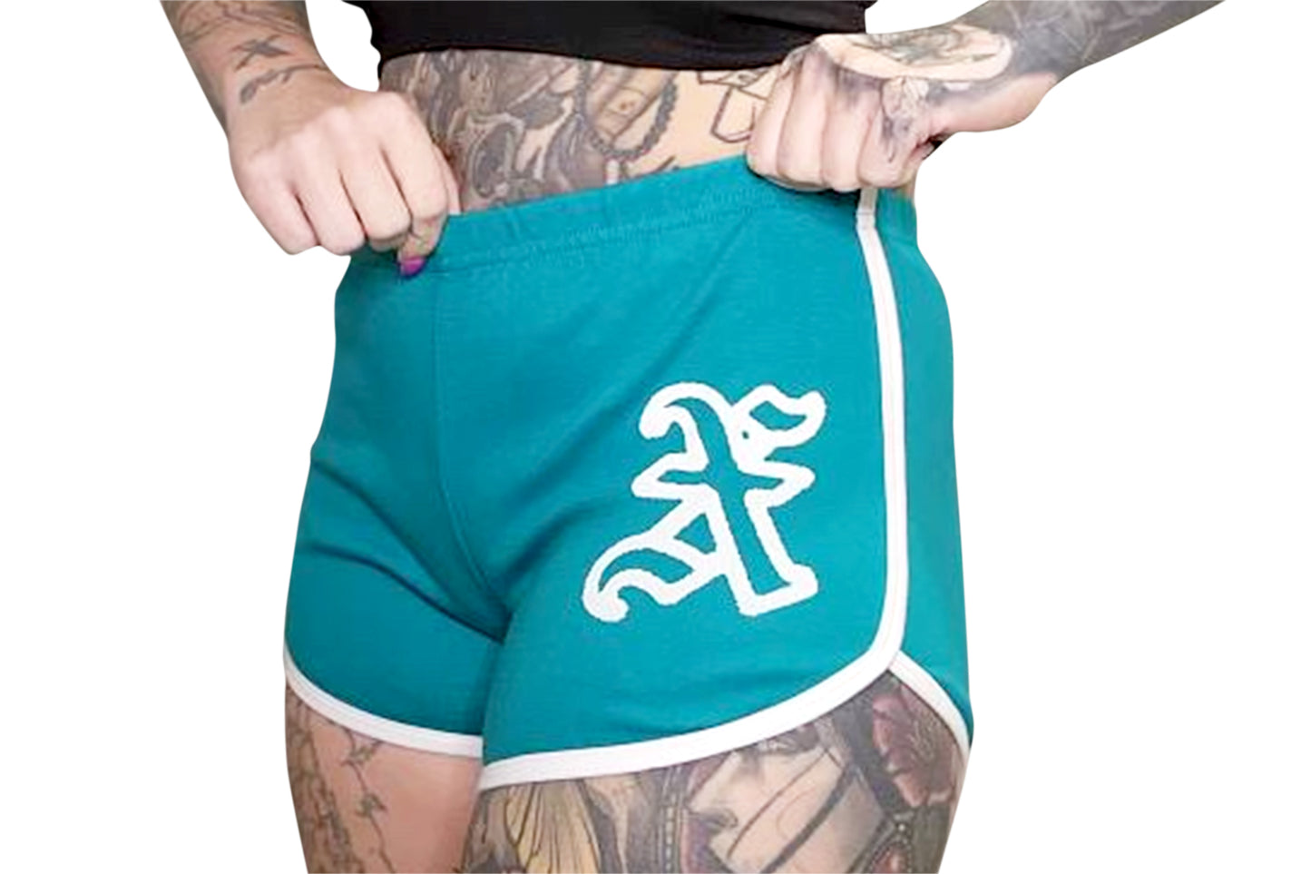 New Era Edge Women's Shorts Teal side
