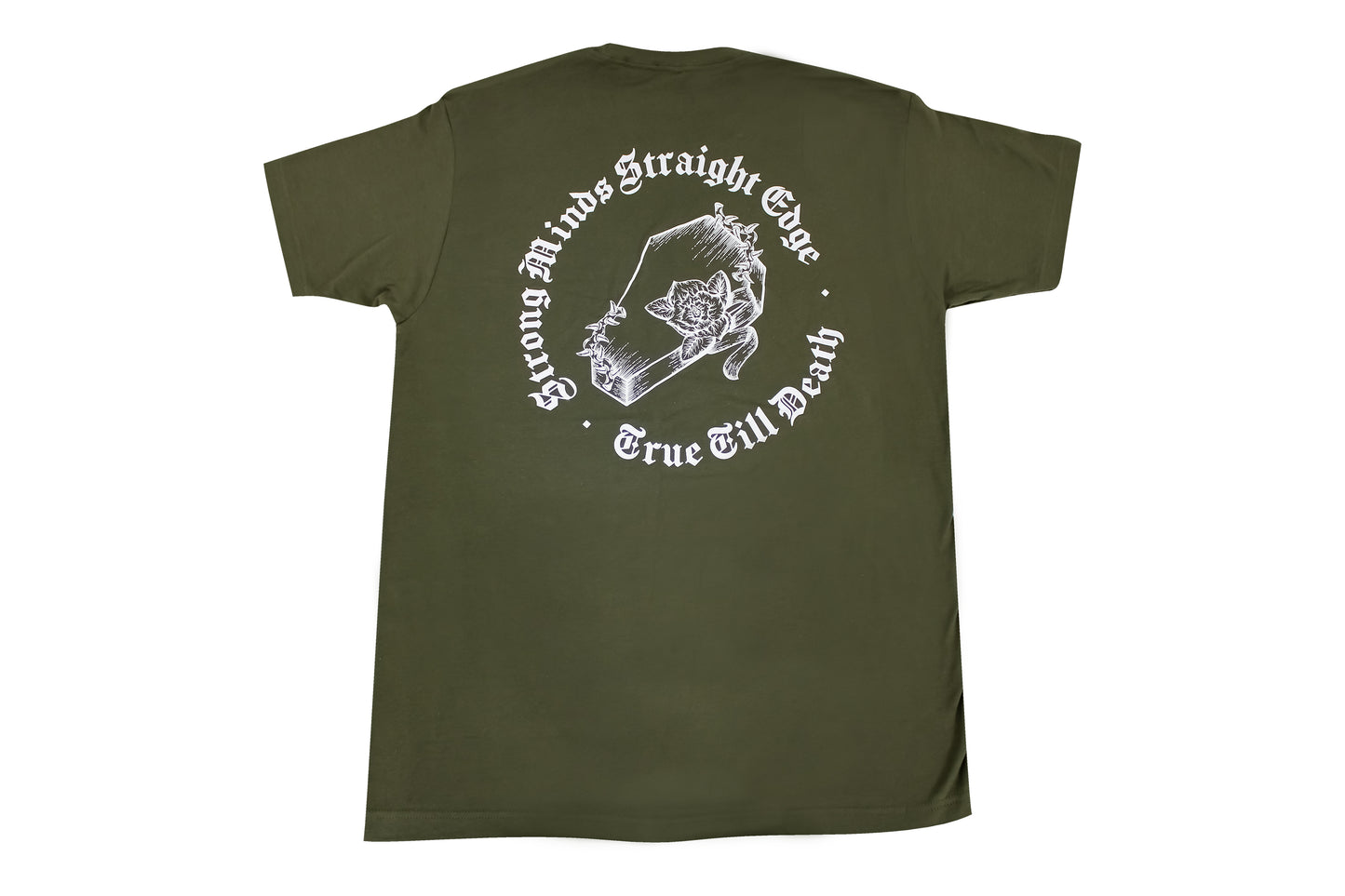 Till Death Coffin Green Tee back