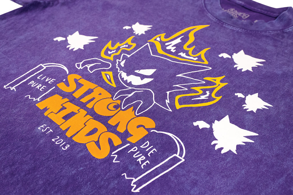 Haunter Tee (Purple Mineral Wash) detail