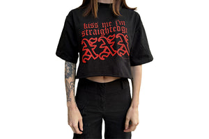 kiss me i'm straightedge crop