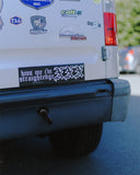 kiss me i'm straightedge bumper sticker