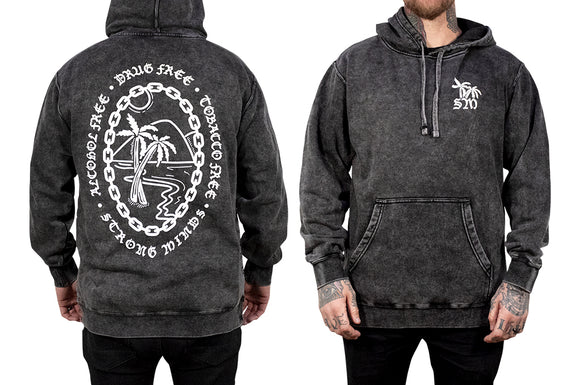 Drug Free Hoodie front and back