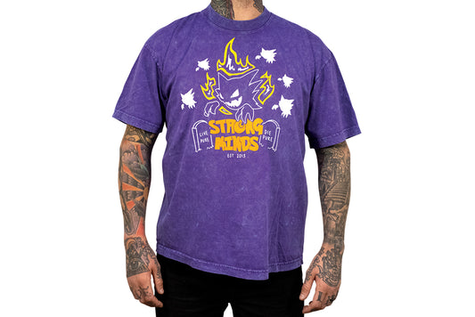 Haunter Tee (Purple Mineral Wash) front