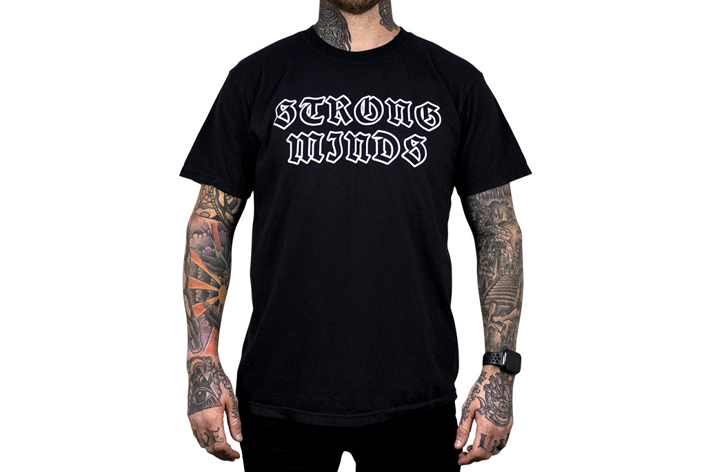 Strong Minds Logo Tee worn